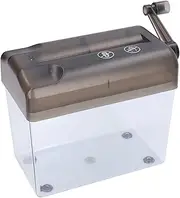 Yadoo Mini Hand Paper Shredder, Portable Paper Shredder for A6/Folded A4, Manual Shredder with Hand Crank for Home, Office (Grey)