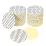 120Pcs 80mm/3.15" Adhesive Round PS Pressure Sensitive Seals Black Text, White