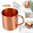 Pure Copper Mug Cup For Moscow Mule Coffee Beer Drinking Cocktail Camping 450ML