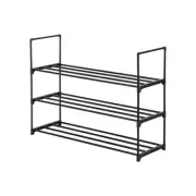 Shoe Rack Organizer Storage Shelf Stackable 3 Tier Entryway Closet Bedroom Black