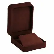 Case of 12 - Burgundy Suede Jewelry Gift Box with Matching Suede Interior VLUV-M