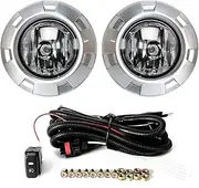 Fog Lights For Mitsubishi For Pajero 3 2007 2008 2009 2010 V73 V97 Front Bumper Chrome Painting Cover Car Fog Lights Fog Light Lamp Assembly(Chrome Cover Type)