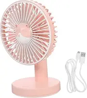 OSALADI 1 Set Small Desktop Fan Desk Fans Small Portable Fan Mini Fan Handheld Fan USB Desktop Fan Office Fan Small Rotating Fan Small Air Circulator Fan Small Rechargeable Fan Abs Pink