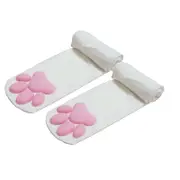 ANYSOX 1 Pair Off White Free Size Women High Socks Stockings Lingerie 3D Cat Claw Long Socks Thigh High Compression Stockings