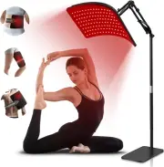 Red Light Therapy Lamp, 660nm & 850nm for Skin & Muscle Relaxation with Stand