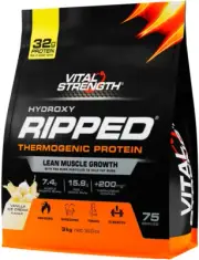 VitalStrength Hydroxy Ripped Thermogenic Protein 3kg Bag Vanilla Ice Cream