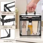 Large Capacity Crown Box Makeup Case for Vanity Bathroom Counter Dresser