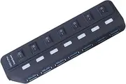 Yardenfun Portable USB Hub Ports Docking Station USB Multifunction Hub for Laptop and Tablet Expand Connectivity with Easy Design