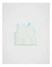 [Seed Heritage] Stripe Terry Singlet in Glacier Blue