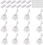 (12 Pack) - Cabinet Locks Child Safety Latches - VMAISI 12 Pack Baby Proofing Cabinets Drawer Lock with Adhesive Easy Installation - No Drilling or Extra Screws Fixed (12 Pack)