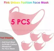 5ea Pink Face Mask Fashion Face Mask Washable Reusable Unisex Adult