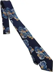 [Minkissy] Unique Men's Flower Tie Vintage Look Soft Polyester Versatile for Weddings Business and Meetings