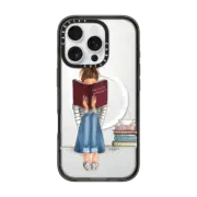 iPhone 16 Pro Impact Case MagSafe Compatible Girl Reading a Book (The Fine Art of Staying In)