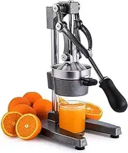 Yarra Supply Commercial Manual Juicer Hand Press Juicer Extractor Hand Orange Juice Squeezer Squeezer Sturdy Juice Presser Manual Citrus Press for Citrus Mandarin Grapefruit Lemon Lime(Gray)