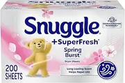 Snuggle Snuggle plus superfresh fabric softener dryer sheets, spring burst, 200 count, 200, 200 Count