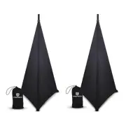 Speaker Stand Cover Tripod Stand Skirt Skrim 360 Degree Cover Black x 2