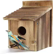 Bird House for outside with Predator Guard, Wood Bird Houses for outside with...