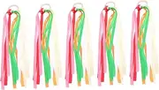 5pcs Gymnastics Ribbon Gymnastics Equipment Kid Colorful Ribbon Childrens Twirling Ribbon Gymnastics Streamers Exercise Ribbon Kids Ribbon Wooden Ring Bamboo