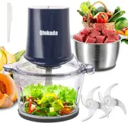 Procesadores de alimentos con 2 tazones, picadora de carne de 400 W, picadora de