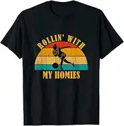 [VidiAmazing] Funny League Bowlers Rollin with My Homies Ten Pin Bowling ds090 T-Shirt
