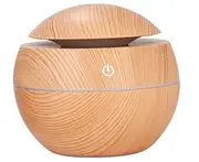 Air Purifier - USB Atomizing Humidifier Spherical Ball Household Wood Grain Air Purifier, Can Be Used in The Car-LIGHT