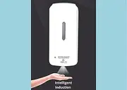 [Vortex] 2020 Big Sanitizer with Stand Automatic Hand Sanitizer Spray Dispenser by Infrared Induction,Touchless Extremely Large Capacity 1000ml, 4pcs AA Battery Operated,White Color,