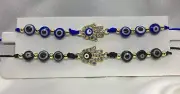 2 PC Evil Eye Bracelets Set Jewelry Unisex Bead Charm String Knot Bracelet 1725