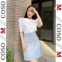 在飛比找蝦皮購物優惠-Coso 短款中長女裙高背腰帶精緻酷殼 CSCV02