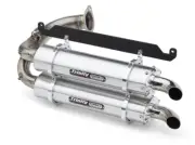 Trinity Brushed Stage 5 Dual Slip On Exhaust Pipe Honda Talon
