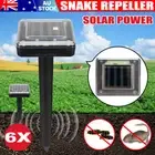 6PCS Garden Snake Repeller Multi Pulse/Ultrasonic Solar Powered Pest Repellent