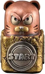 COPPERTIST.WU Mole Fidget Toy for Adults - Collector's Desk Accessory, Brass & White Bronze & Copper, Stress Relief Gift