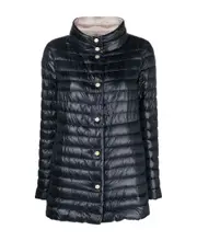 Herno Reversible Button-Up Padded Down Jacket IT42 Black