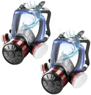 Full Face Gas Mask: 2Pack Gas Masks Survival Nuclear and Chemical with 40mm &...