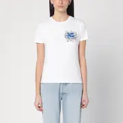 [ETRO] White T-shirt With Logo Embroidery S White