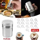 Sugar Cocoa Coffee Shaker Flour Duster Chocolate Powder 16pcs Decor Stencils