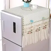 Namzi Refrigerator Cover Cloth Single Double Door Refrigerator Dust Cover Lace Fabric Home Dust Cover 170 * 70cm (Style 2)