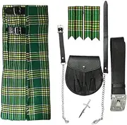 [Tartanista] Mens 5-piece Kilt Outfit - Kilt, Sporran, Pin, Belt and Flashes