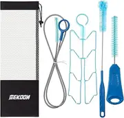 Hydration Bladder Cleaning Kit, Water Bladders Cleaner Set with Flexible Long Brush for Hose, Small Bite Valve Brush, Big Brush, Drying Collapsible Bladder Frame, Carrying Pouch