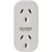 Jackson Vertical Double Adaptor w/ 2 x Power Socket Outlets Surge Protection
