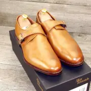 * NIB * $425 Allen Edmonds PLYMOUTH Monkstrap 9.5 E Walnut * new Cedar Trees