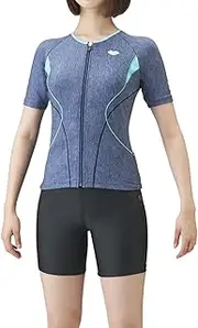 [arena] LAR-0242W Women's Fitness Swimsuit, Separate, Plug-in Fit Pad, Plus Color Snaps