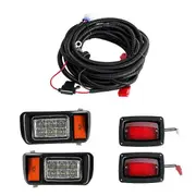 For Golf Cart Headlight for Club Car 1993+ LED Light Tail Lights Kit Brake Turn Signal As Shown