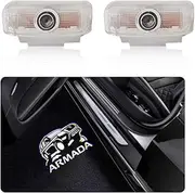uuakarin 2PCS Car Door Logo Projector Lights LED Ghost Shadow Lights Puddle Lights Compatible for Armada 2017-2022 (Armada-car)
