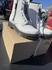 NEW Dr. Doc Martens 1460 Twin Zip White Leather Boots Shoes 27624100 US Womens 6