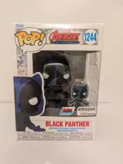 Funko Pop! Marvel Avengers Black Panther, Amazon Exclusive W/ Pin And Protector