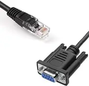 3.3FT DB9 to RJ45 Cat5 Ethernet LAN Console Cable, RJ45 Male to 9 pin Serial RS232 DB9 Female Rollover Console Cable