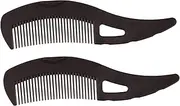 Healvian Comb for Curly Hair 2pcs Small Portable Pocket Men's Shower Brush Dandruff Comb Fine Tooth Wet Oil Reduction Plastic