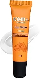 Jomila Lip Balm, Chapstick for Dry and Chapped Lips, Ultra-Smooth, Long-Lasting, and Hydrating, Restore Natural Moisture Balance for Plump, Fuller-Looking Lips, Flavour - Citrus, 15g