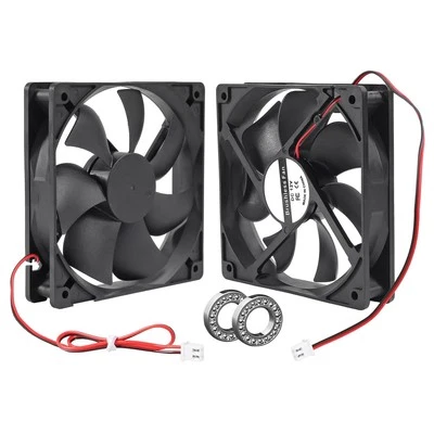 2PACK 12025 Cooling Fan 120x120x25mm DC 12V Exhaust Dual Ball 12025