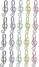 20 Pcs Music Paper Clips Music Note Paper Clips Metal Musical Notes Shaped Bookmark Clips for Desk Bookmark Office School Notebook (Multicolored)